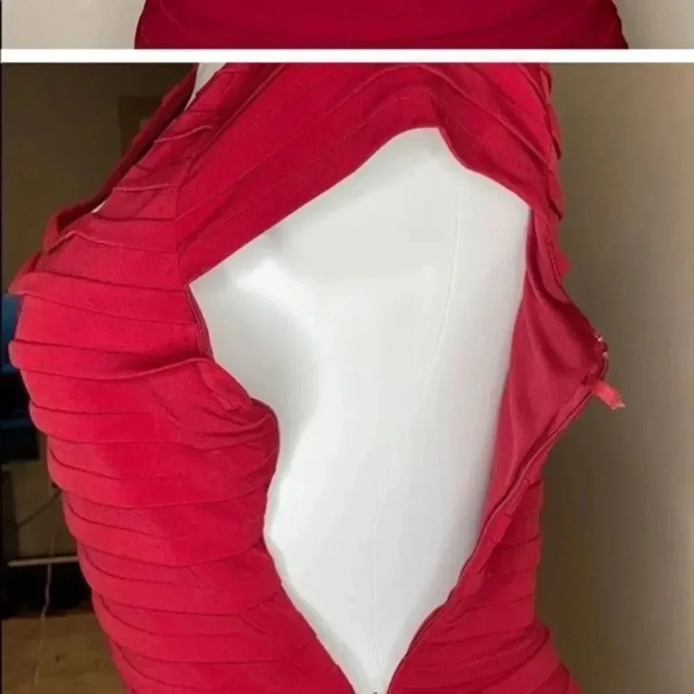 Monsoon wine red dress